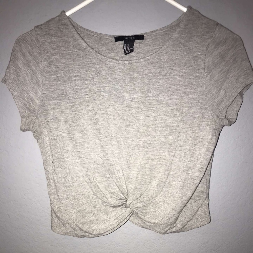 Grey crop top